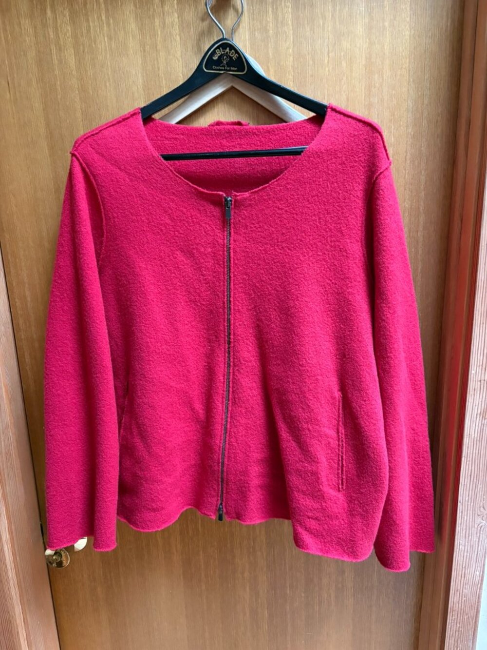 EILEEN FISHER Boiled Wool Full Zip Cardigan Sweater Jacket Size XL